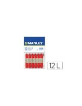 CERA MANLEY UNICOLOR ROJO. CAJA 12 UNIDADES 2