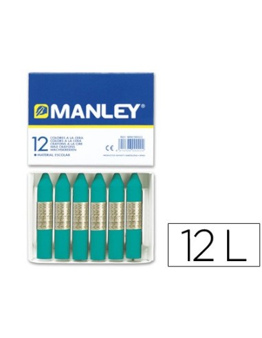 LAPICES CERA MANLEY UNICOLOR VE.AZULADO -CAJA 12 N.23 MNC04668/ N. 23