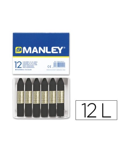 CERA MANLEY UNICOLOR NEGRO. CAJA 12 UNIDADES