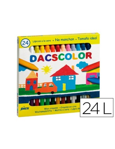 LAPICES CERA DACSCOLOR CAJA 24 COL.