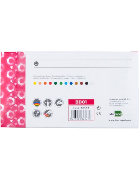 LAPICES CERA BLANDA LIDERPAPEL-CAJA 12 COL.