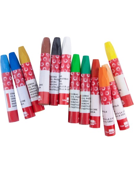 LAPICES CERA BLANDA LIDERPAPEL-CAJA 12 COL.