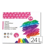 LAPICES CERA BLANDA LIDERPAPEL-CAJA 24 COL.