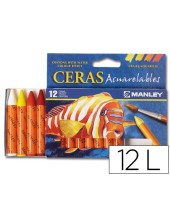 LAPICES CERA MASATS ACUARELABLE CAJA 12 UDS. COL.SURT.