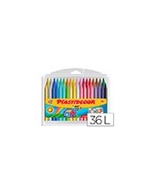 LAPICES CERA PLASTIDECOR CAJA DE 36 COLORES 2