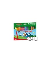 LAPICES CERA PLASTIALPINO CAJA DE 24 COLORES PA000024 2