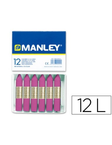 LAPICES CERA MANLEY UNICOLOR LILA Nº 39 CAJA 12