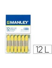 LAPICES CERA MANLEY UNICOLOR VERDE AMARILLO CLARO Nº 47 CAJA DE 12