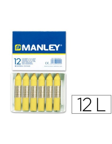 LAPICES CERA MANLEY UNICOLOR VERDE AMARILLO CLARO Nº 47 CAJA DE 12