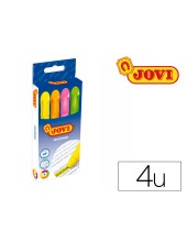 MARCADOR FLUOR GEL JOVI CAJA DE  4 COLORES (AM-NJ-RS-VD)