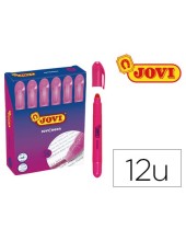 MARCADOR DE CERA GEL JOVI FLUORESCENTE ROSA CAJA DE 12 UD.