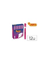 MARCADOR DE CERA GEL JOVI FLUORESCENTE ROSA CAJA DE 12 UD. 2