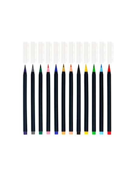 ROTULADORPUNTA PINCEL EXTRA SUAVE ESTUCHE 12 UD.SURT.