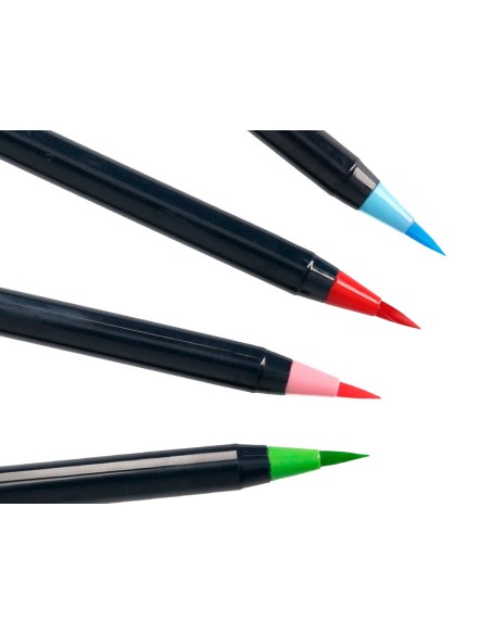 ROTULADORPUNTA PINCEL EXTRA SUAVE ESTUCHE 12 UD.SURT.