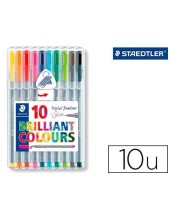 ROTULADOR STAEDTLER TRIPLUS BROADLINER 338 ESTUCHE PLASTICO 10 SURT