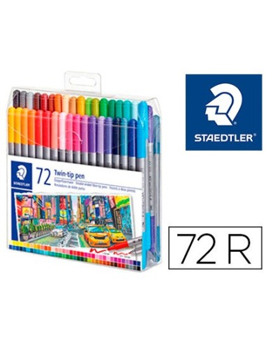 ROTULADOR STAEDTLER DOBLE FIBRA 3200  72 UD.SURT.