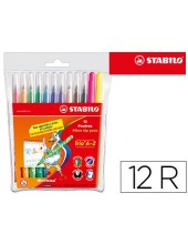 ROTULADOR STABILO TRIO CAJA 12 COL.