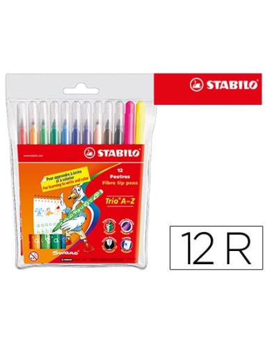 ROTULADOR STABILO TRIO CAJA 12 COL.