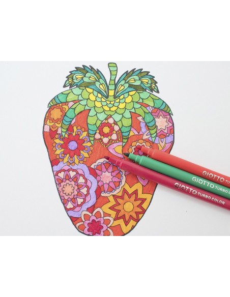 ROTULADOR GIOTTO TURBO COLOR CAJA 12 COL.LAVABLES C/PUNTA BLOQUEADA