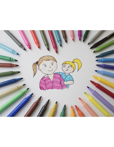 ROTULADOR GIOTTO TURBO COLOR CAJA 12 COL.LAVABLES C/PUNTA BLOQUEADA