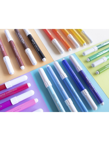 ROTULADOR GIOTTO TURBO-MAXI CAJA 24 COL.LAVABLES C/PUNTA BLOQUEADA