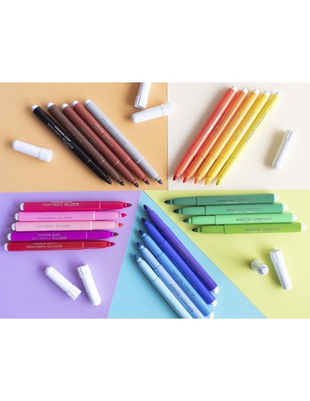ROTULADOR GIOTTO TURBO-MAXI CAJA 24 COL.LAVABLES C/PUNTA BLOQUEADA