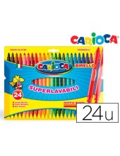 ROTULADOR CARIOCA BIRELO BIPUNTA CAJA 24 COL.