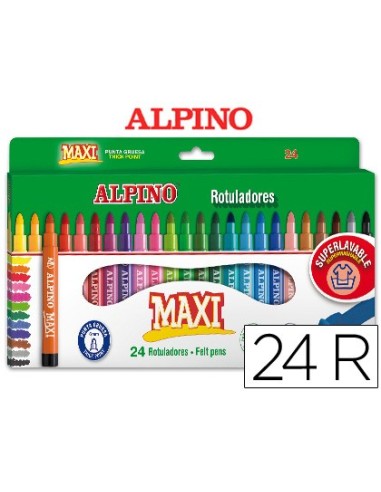 ROTULADOR ALPINO MAXI CAJA 24 COL.