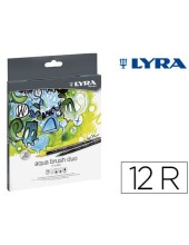 ROTULADOR LYRA AQUA BRUSH DUO CAJA 12 COL.