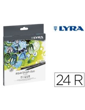 ROTULADOR LYRA AQUA BRUSH DUO CAJA 24 COL.