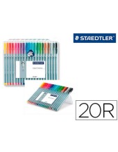 ROTULADOR STAEDTLER TRIPLUS FINELINER ESTUCHE 20 COLORES SURTIDOS