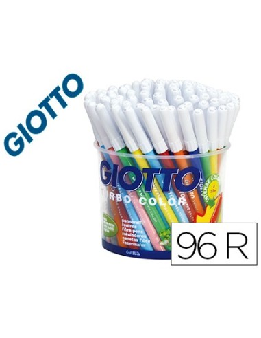 ROTULADOR GIOTTO TURBO 96UD.12 COL.X 8UD.LAVABLES PUNTA BLOQUEADA