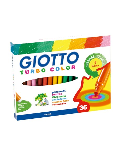 ROTULADOR GIOTTO TURBO COLOR CAJA DE 36 COLORES