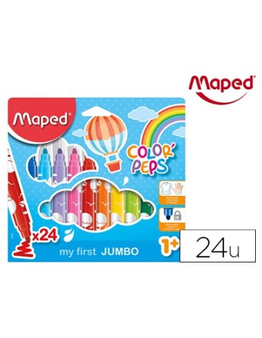 ROTULADOR MAPED COLOR PEPS EARLY AGE JUMBO CAJA 24 COLORES