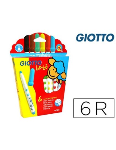 ROTULADOR GIOTTO BEBE CAJA DE 6 COLORES