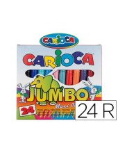 ROTULADOR CARIOCA JUMBO C/24 COL.PUNTA GRUESA