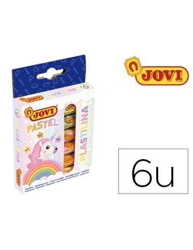 PLASTILINA JOVI 90 ESTUCHE 6 UD.PASTEL SURT.15 G