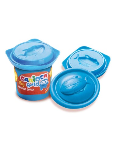 PASTA MODELAR CARIOCA BABY DOUGH BOTE 75 G SET 3 SURT.