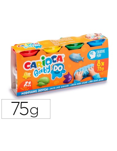 PASTA MODELAR CARIOCA BABY DOUGH BOTE 75 G SET 8 SURT.