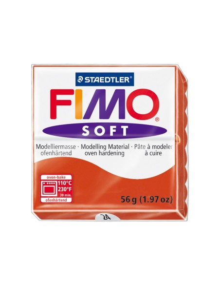 PASTA STAEDTLER FIMO SOFT 56 GR COLOR ROJO INDIAN