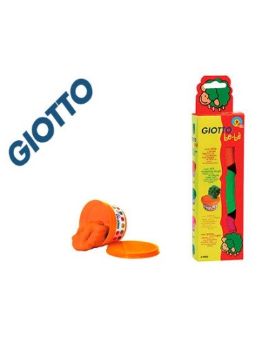 PASTA MODELAR GIOTTO BEBE PACK 3 COL.SURT. DERMATOLOGICAMENTE TESTADA