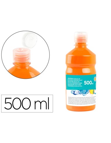 TEMPERA ESCOLAR LIDERPAPEL 500 ML NARANJA