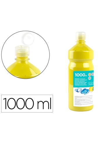 TEMPERA ESCOLAR LIDERPAPEL 1000 ML AMARILLO LIMON