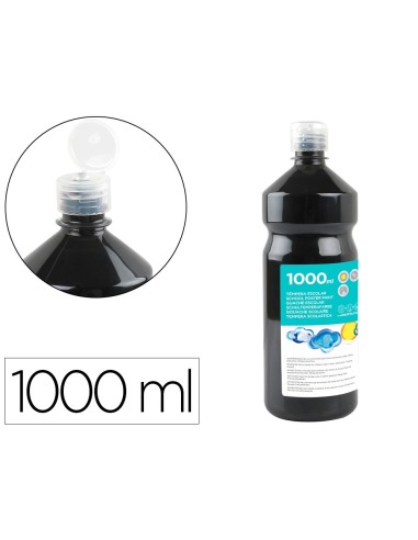 TEMPERA ESCOLAR LIDERPAPEL 1000 ML NEGRO