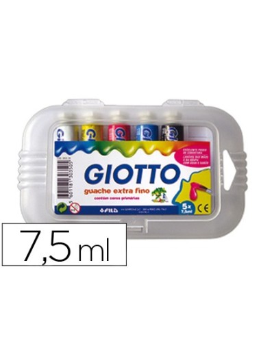 TEMPERA GIOTTO 7,5 ML 5 COLORES SURTIDOS