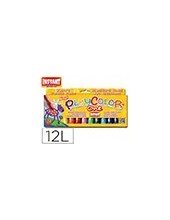 TEMPERA SOLIDA EN BARRA INSTANT ESCOLAR CAJA DE 12 COLORES SURTIDOS 2