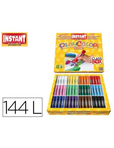 TEMPERA SOLIDA BARRA INSTANT CAJA 144 UDS.12 COL.SURT.10901