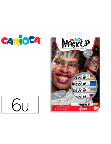 BARRA MAQUILLAJE CARIOCA MASK UP METALLIC CAJA 6 SURT.