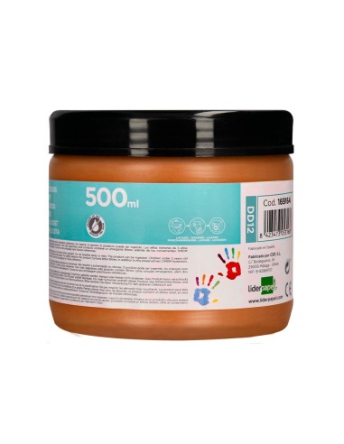 PINTURA DEDOS  MARRON TARRINA 500 CC