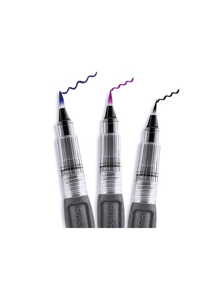 PINCELES  RECARGABLES ACUARELABLES SET 6 UD.GROSOR PUNTAS SURTIDAS